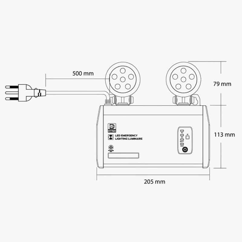 1.1 ไฟฉุกเฉินรุ่น EPD-209 (SD) WARM WHITE